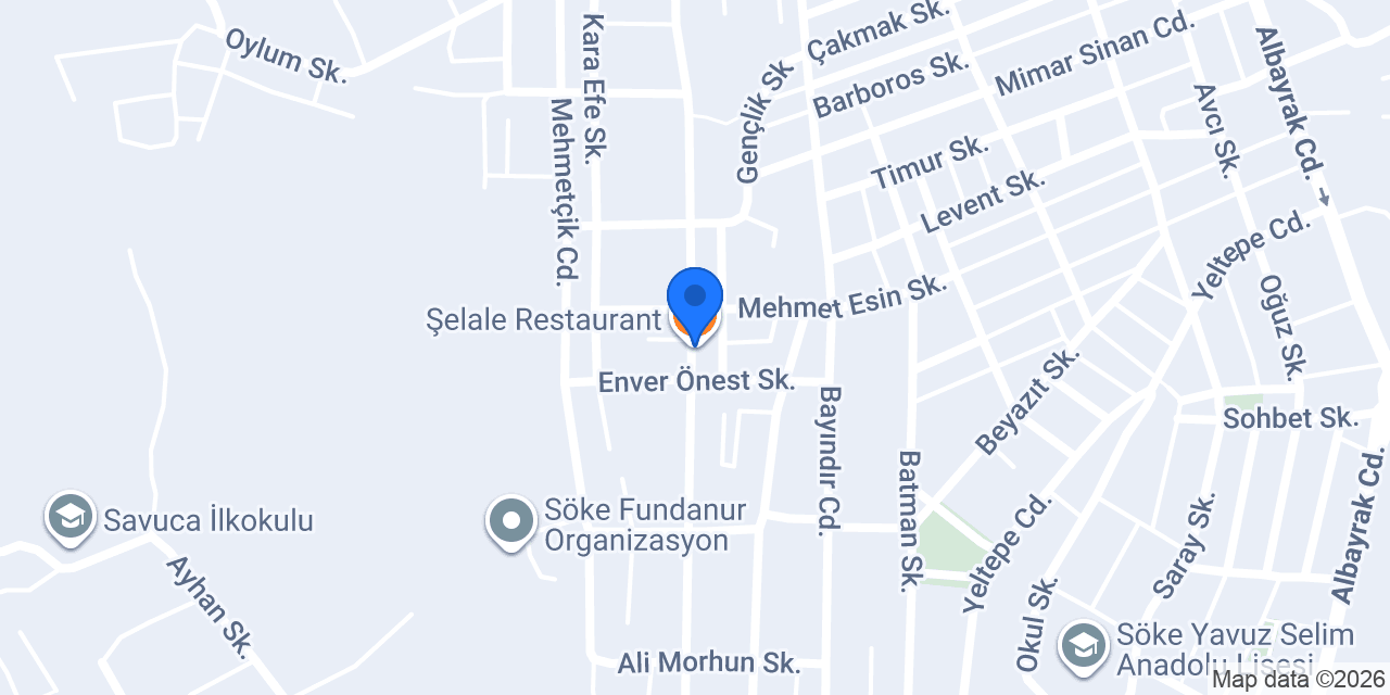 Şelale Restaurant konumu