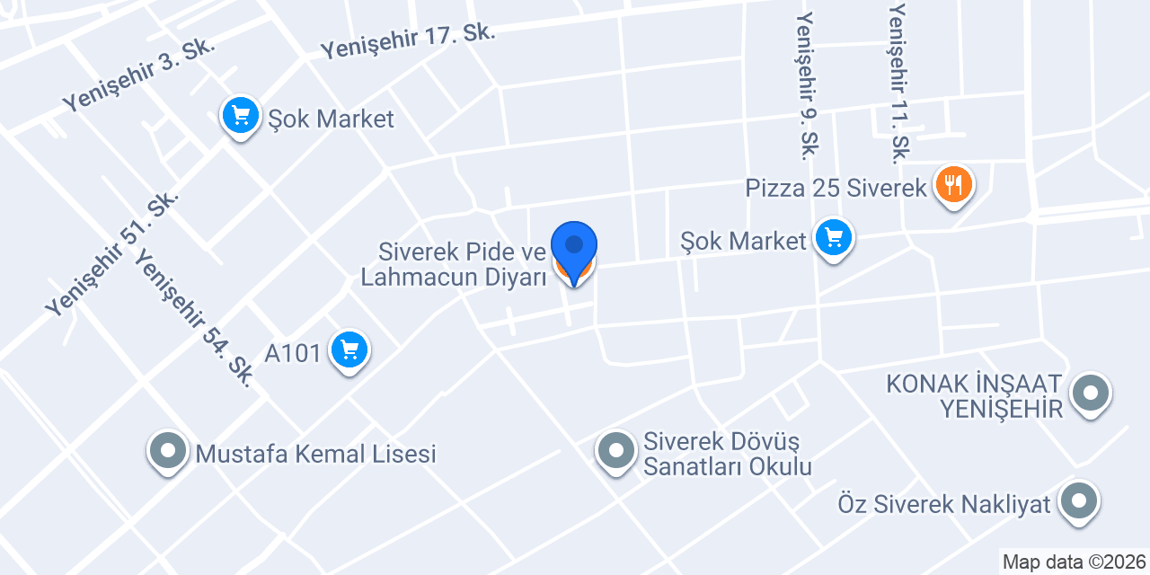 Siverek Pide ve Lahmacun Diyarı konumu