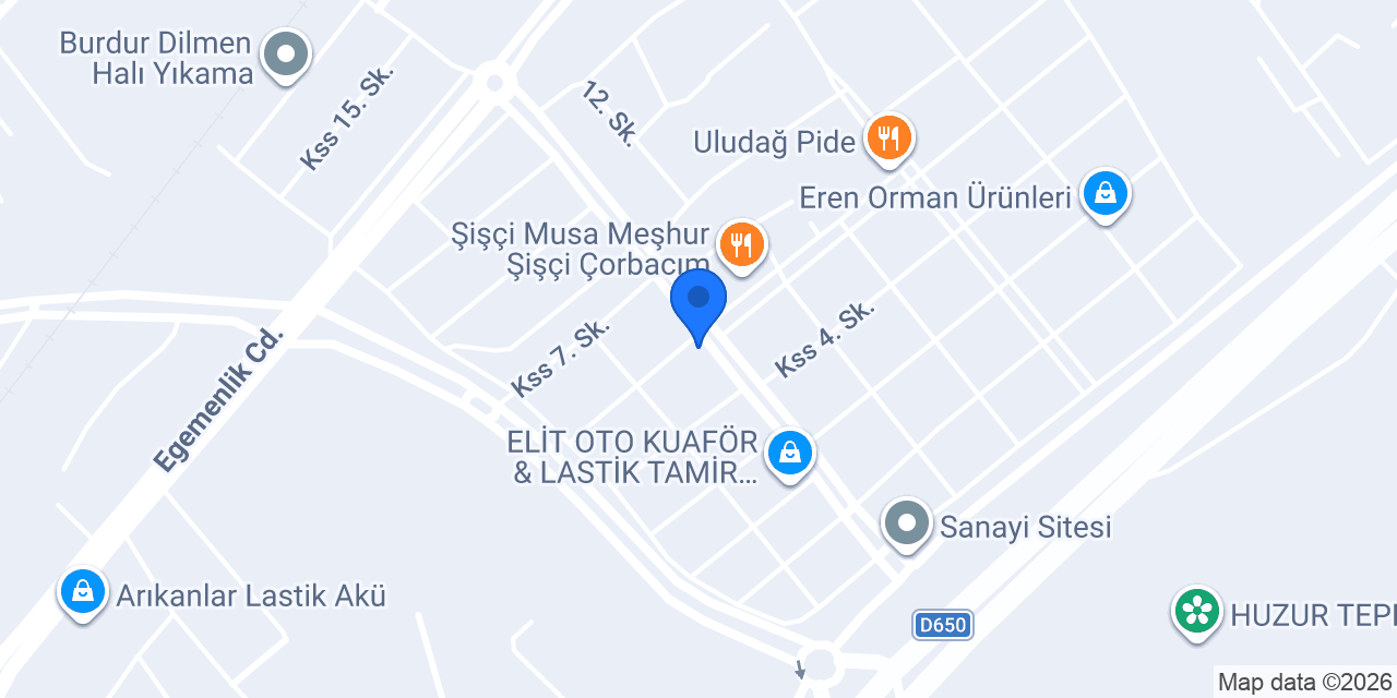 YSF Motorlu Araçlar konumu