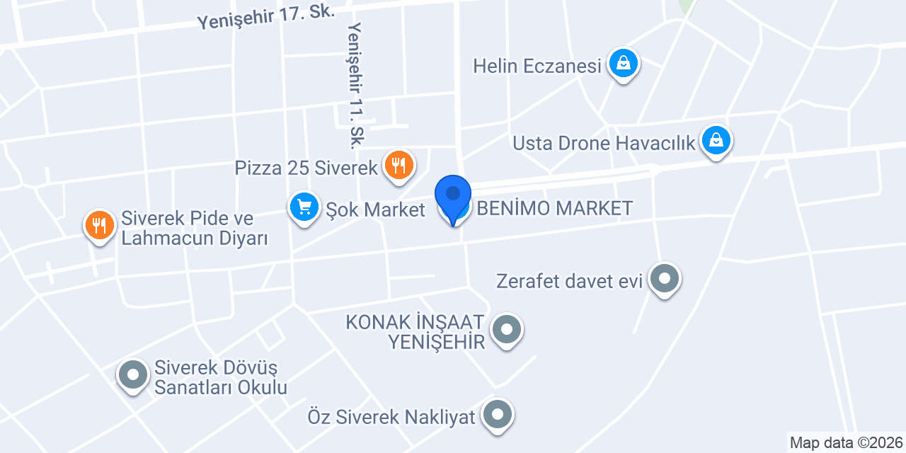BENİMO MARKET konumu