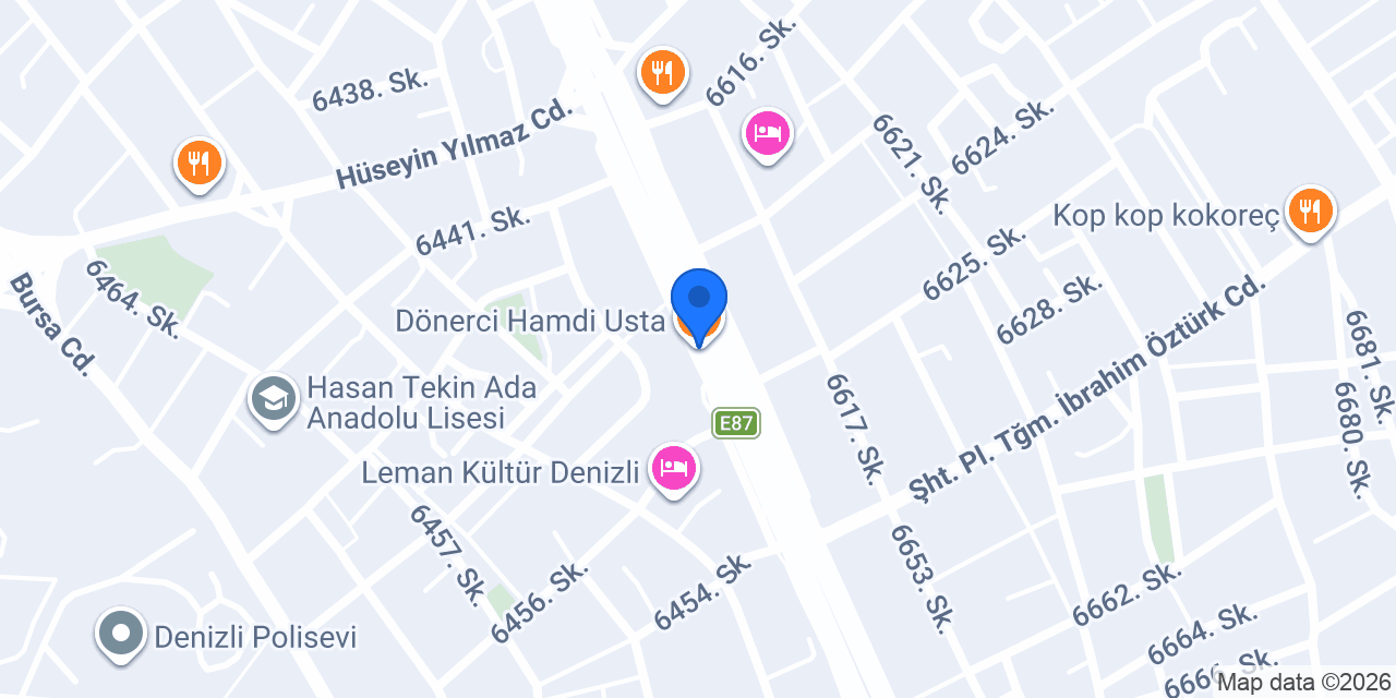 Dönerci Hamdi Usta konumu