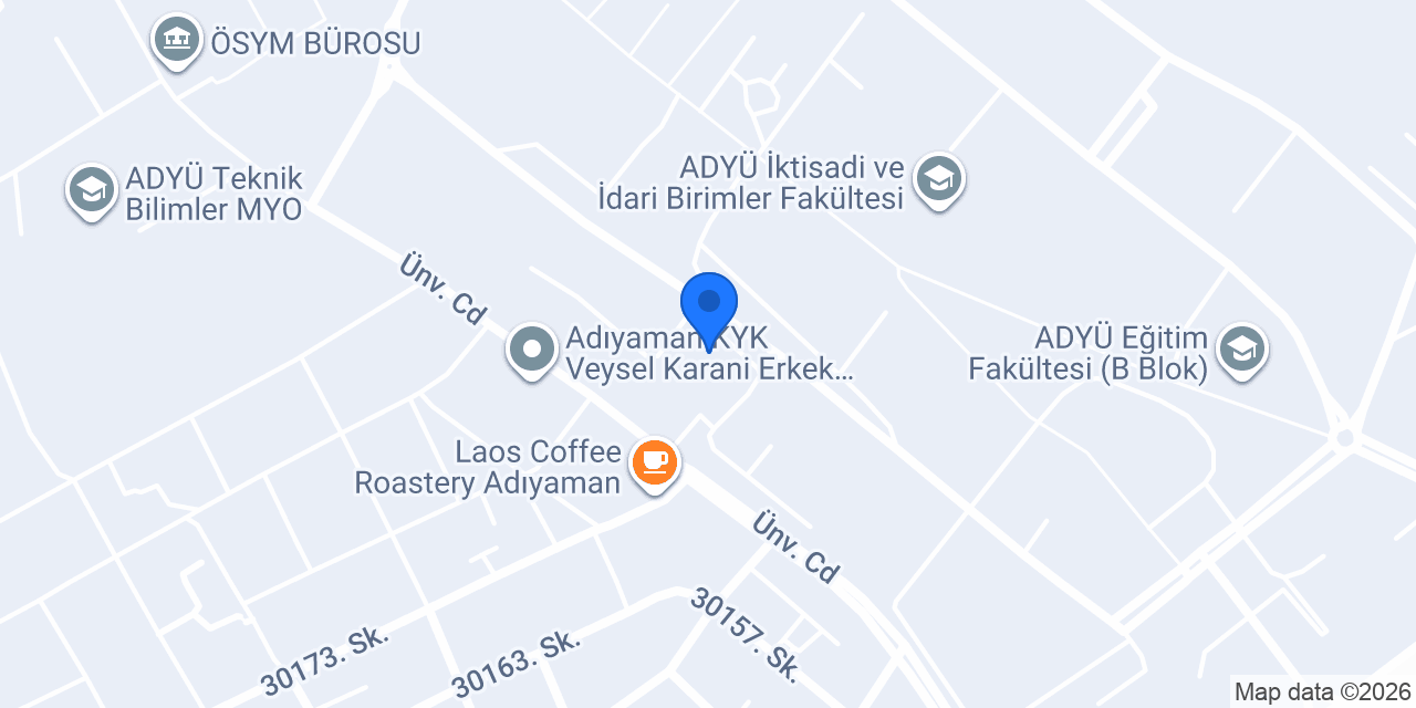 KYK Adıyaman İl Müdürlüğü konumu