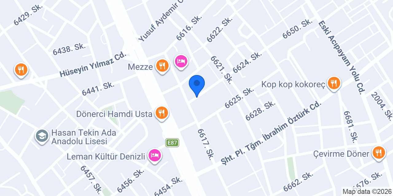 Denizli tekelioglu apart konumu