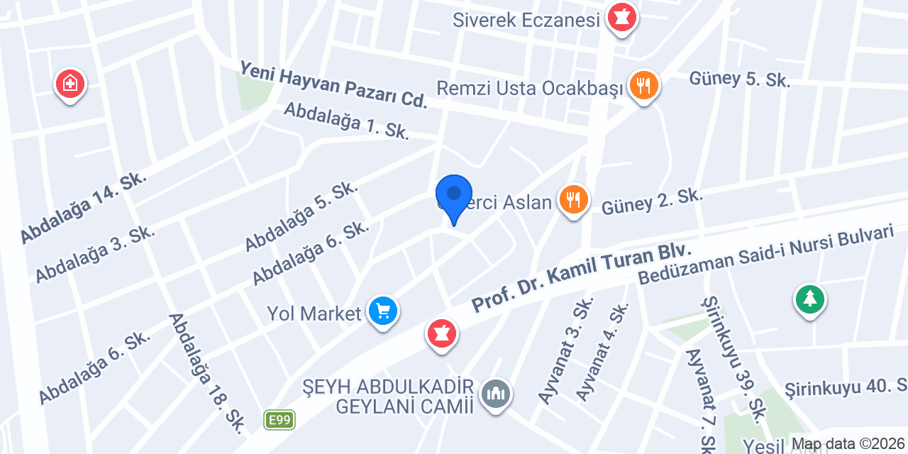 Siverek Denizli oto tamir konumu