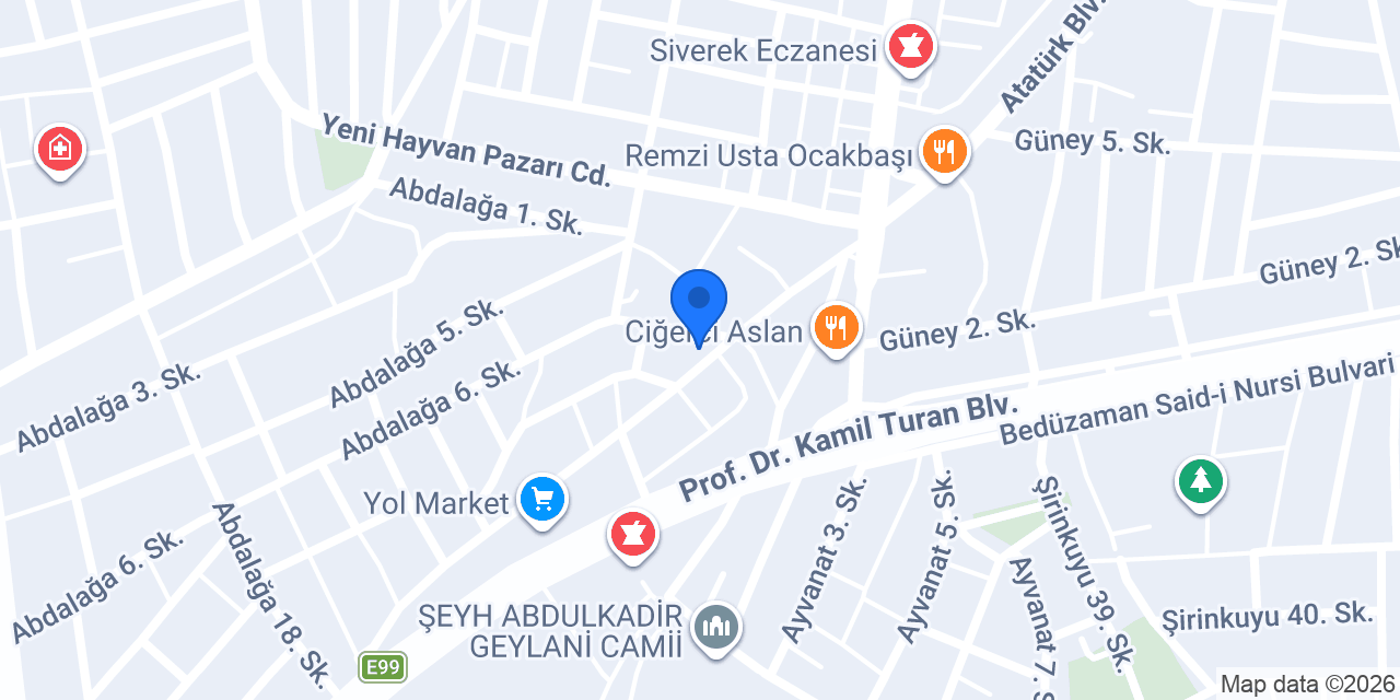 Siverek Özen oto tamir servisi konumu