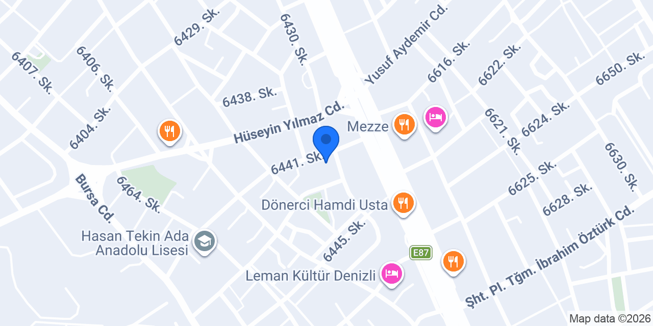 Alkan Taksi Denizli konumu