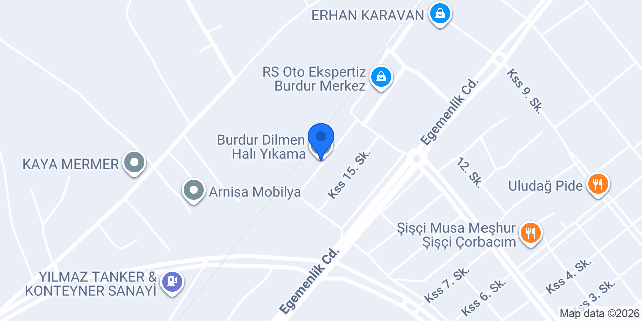 Burdur Dilmen Halı Yıkama konumu