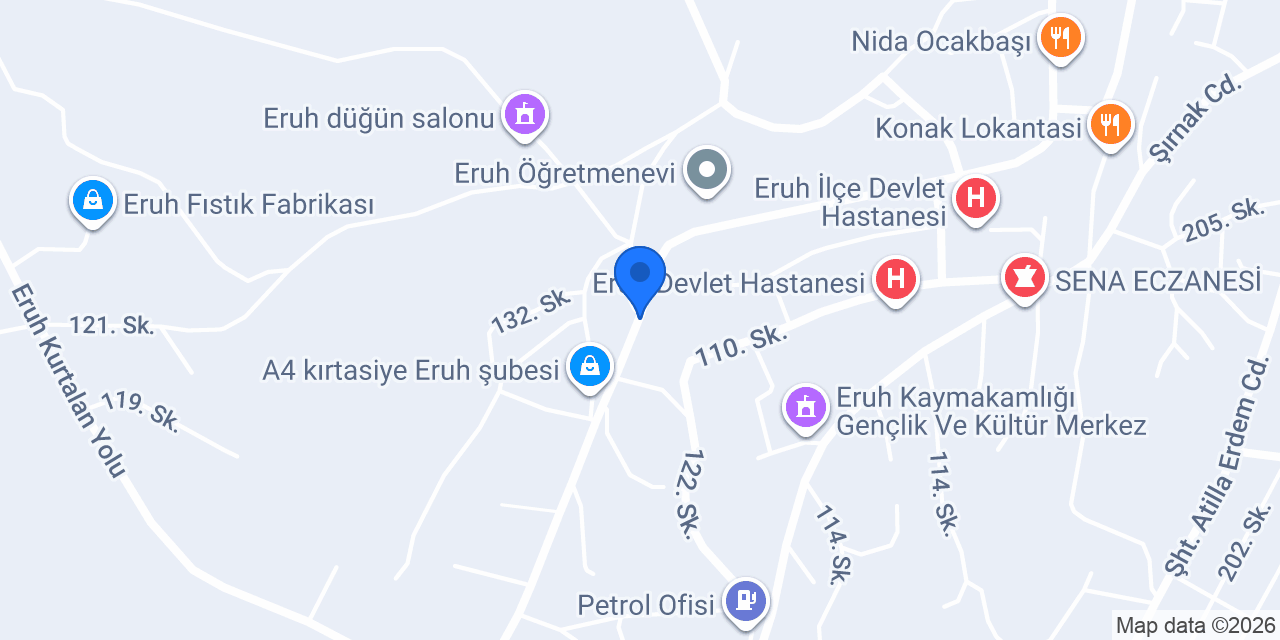 Eruh Çok Programlı Anadolu Lisesi konumu