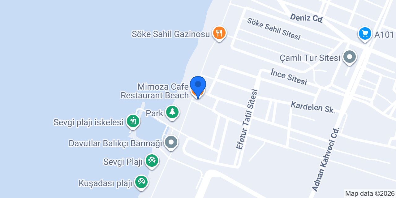 Mimoza Cafe Restaurant Beach konumu