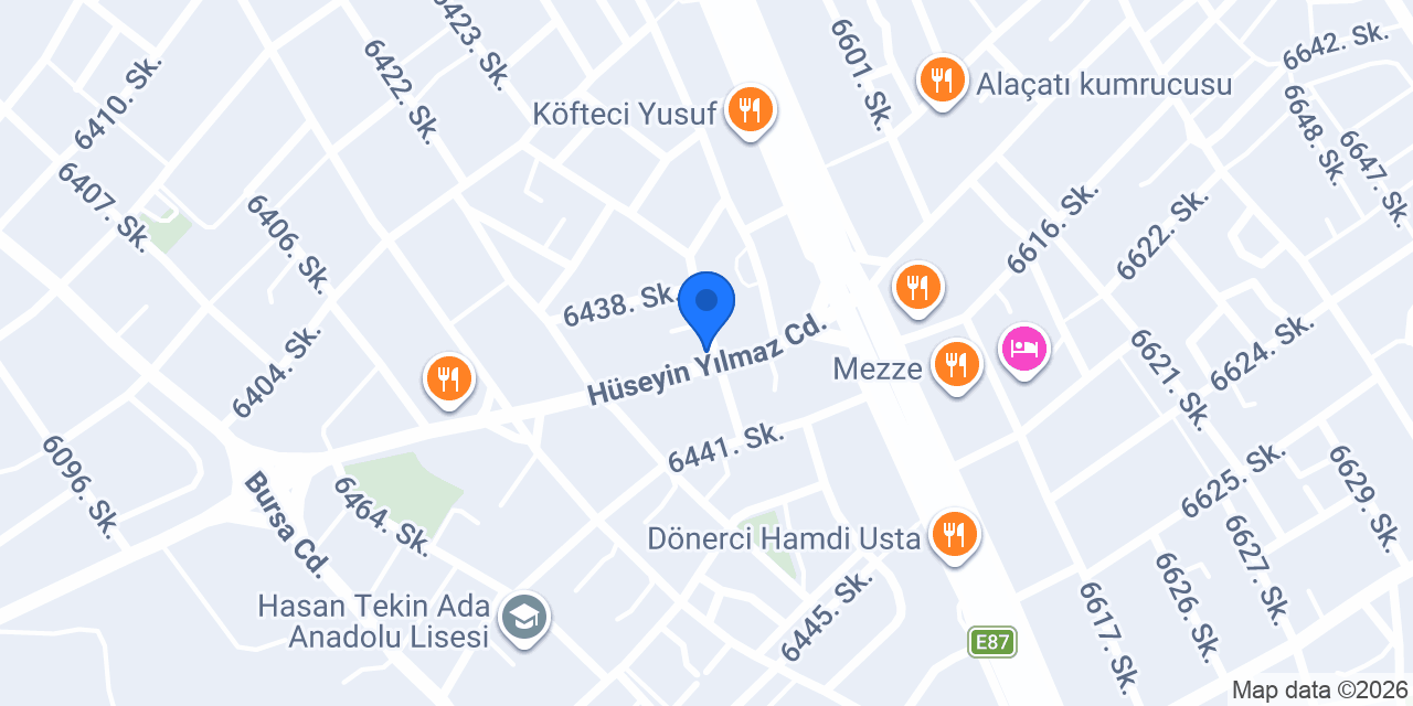 Kınıklı Kasap Avni Eğdir konumu