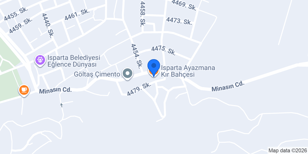 Isparta Ayazmana Kır Bahçesi konumu
