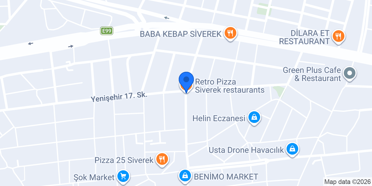 Retro Pizza Siverek restaurants konumu