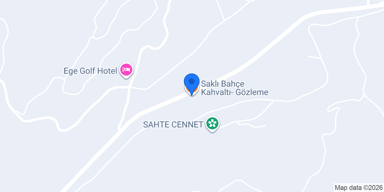 Saklı Bahçe Kahvaltı- Gözleme konumu