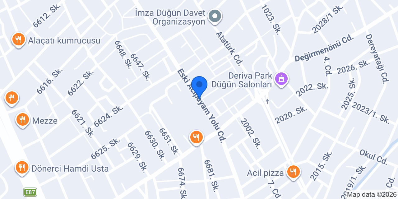 Mersa Oto Galeri konumu
