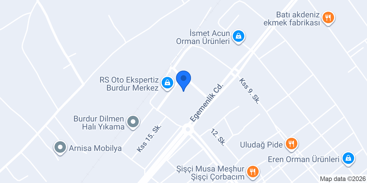 ÖZCAN OTOMOTİV BURDUR konumu