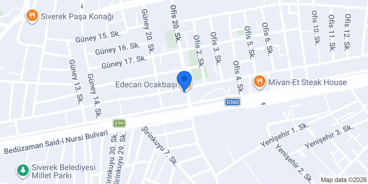 Edecan Ocakbaşı konumu