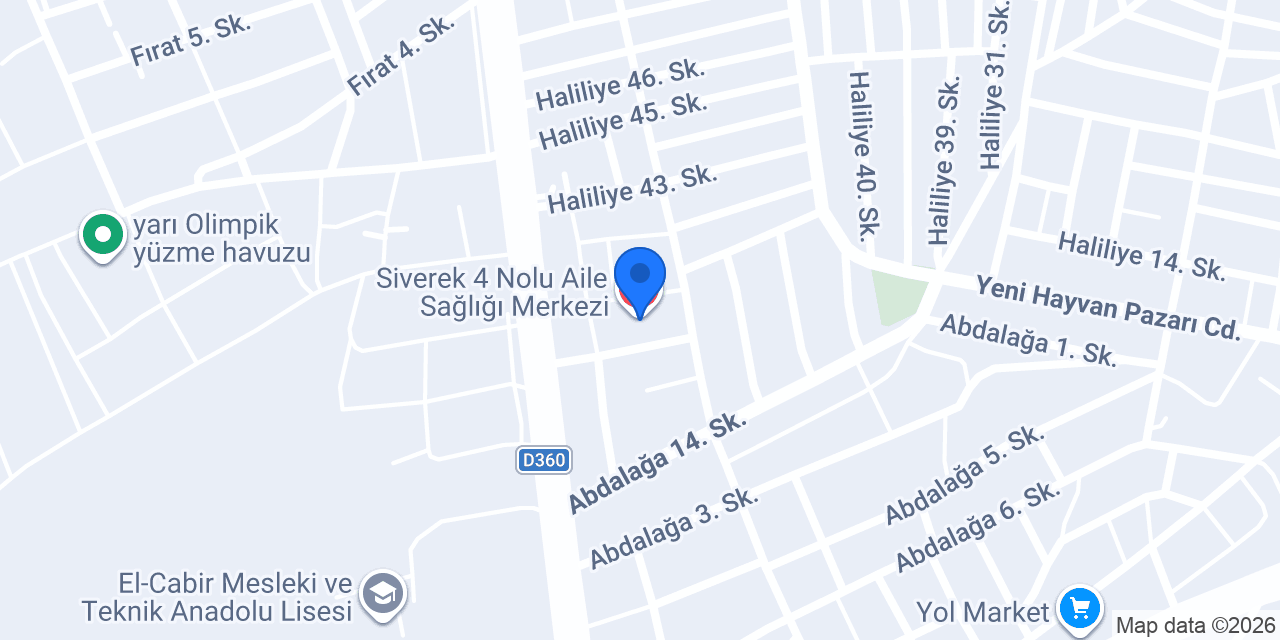 Siverek 4 Nolu Aile Sağlığı Merkezi konumu