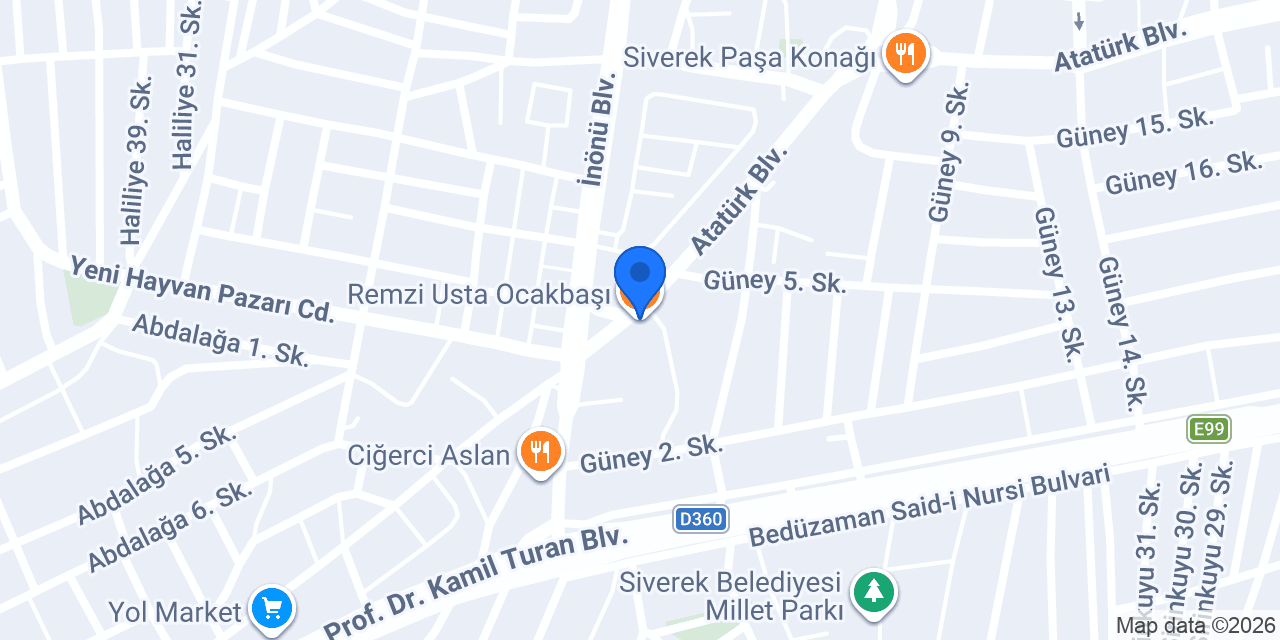 Remzi Usta Ocakbaşı konumu