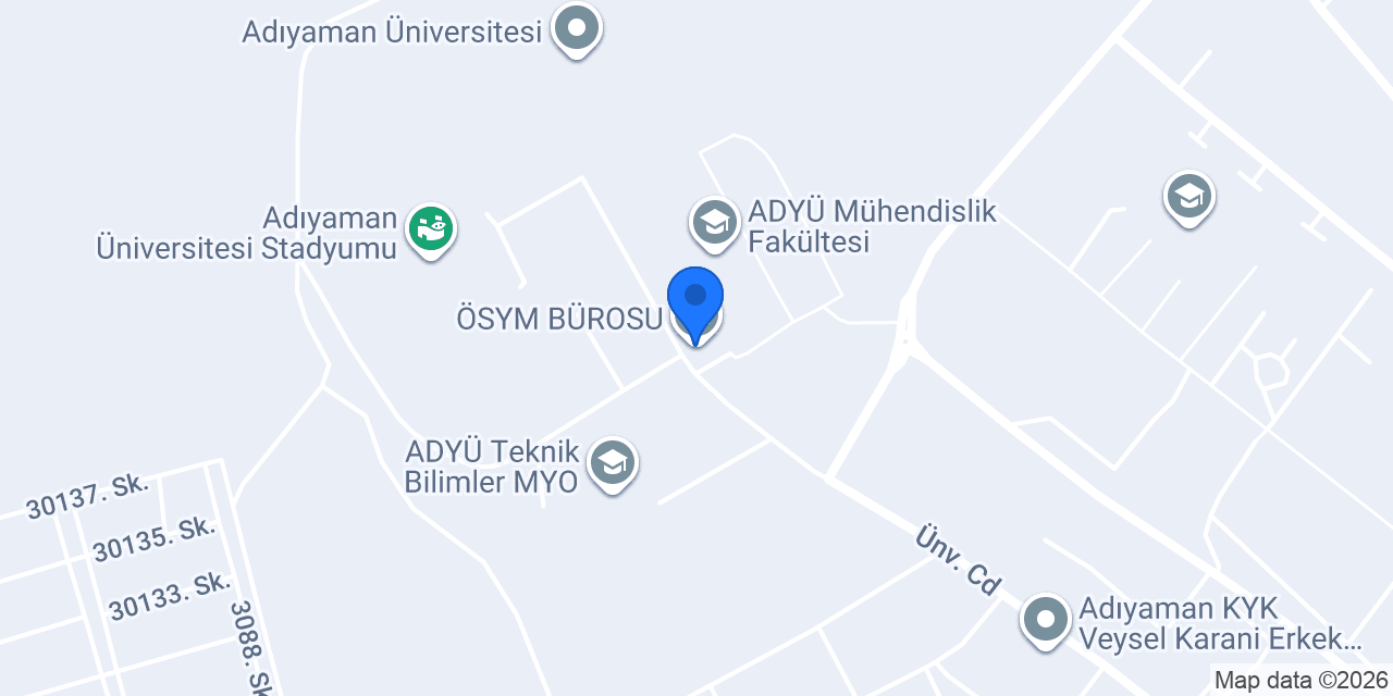 ÖSYM BÜROSU konumu