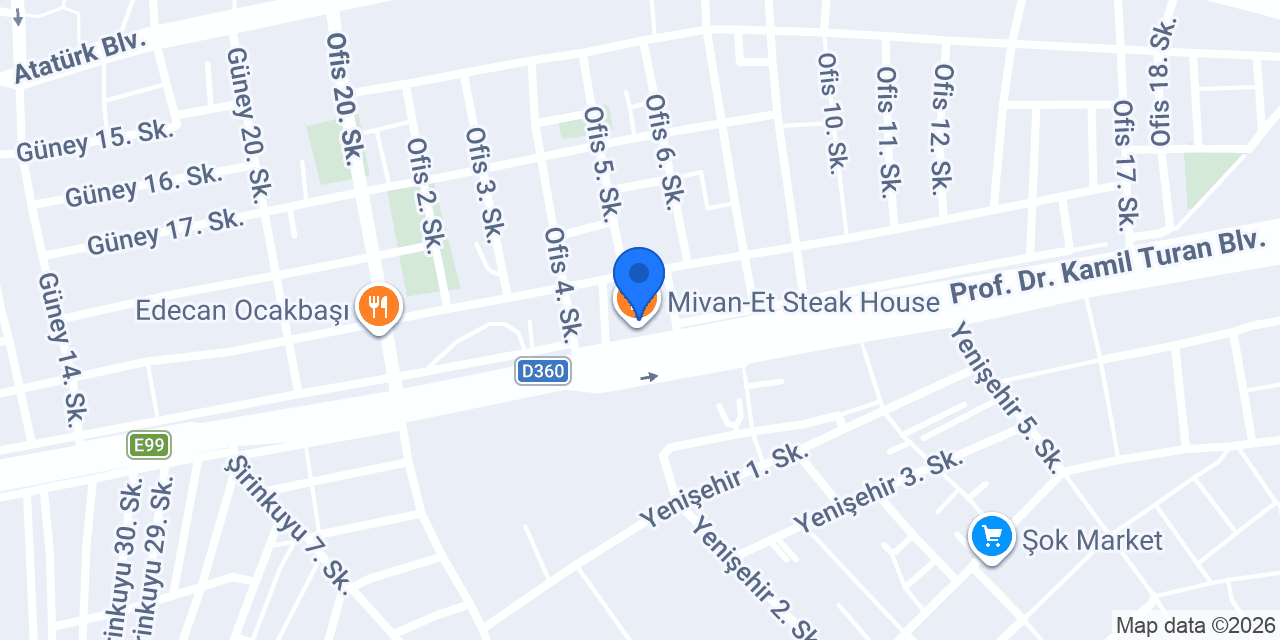 Tata-Et Steak House konumu