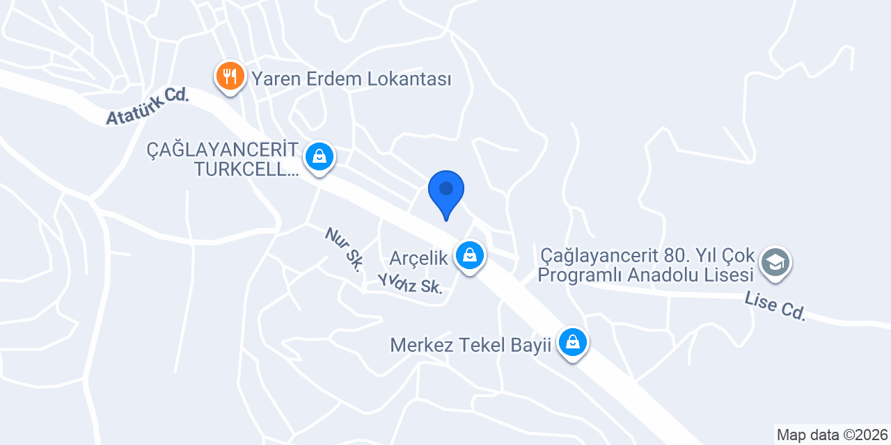 Çağlayancerit Kaymakamlığı konumu