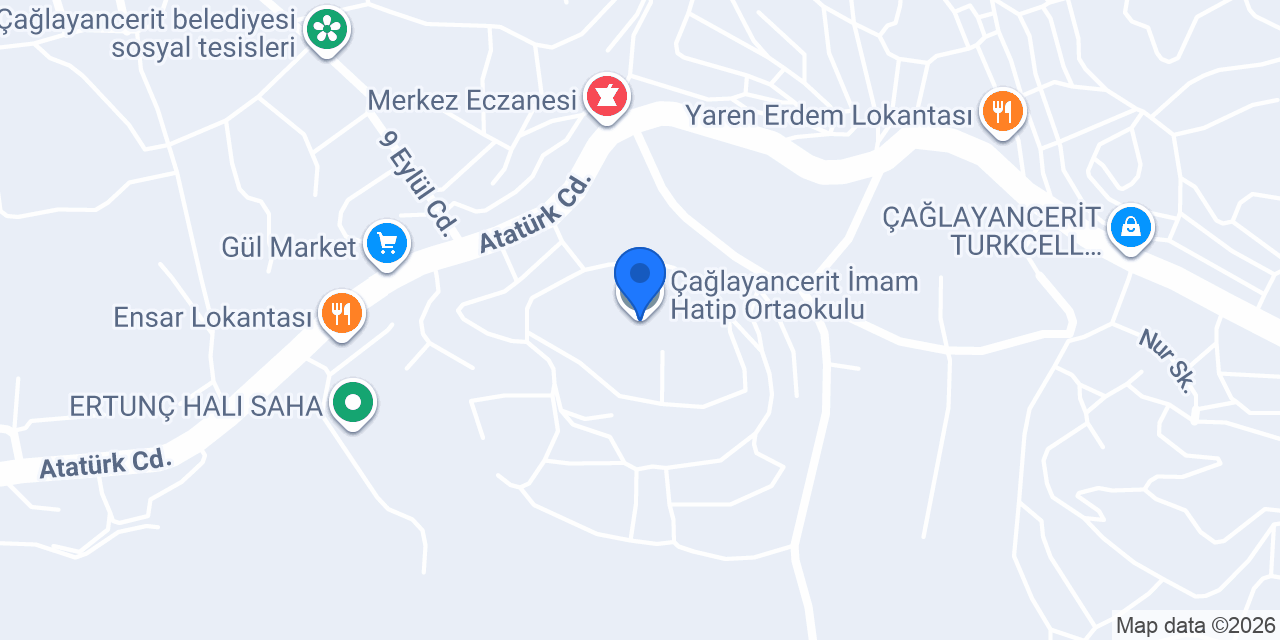 Çağlayancerit İmam Hatip Ortaokulu konumu