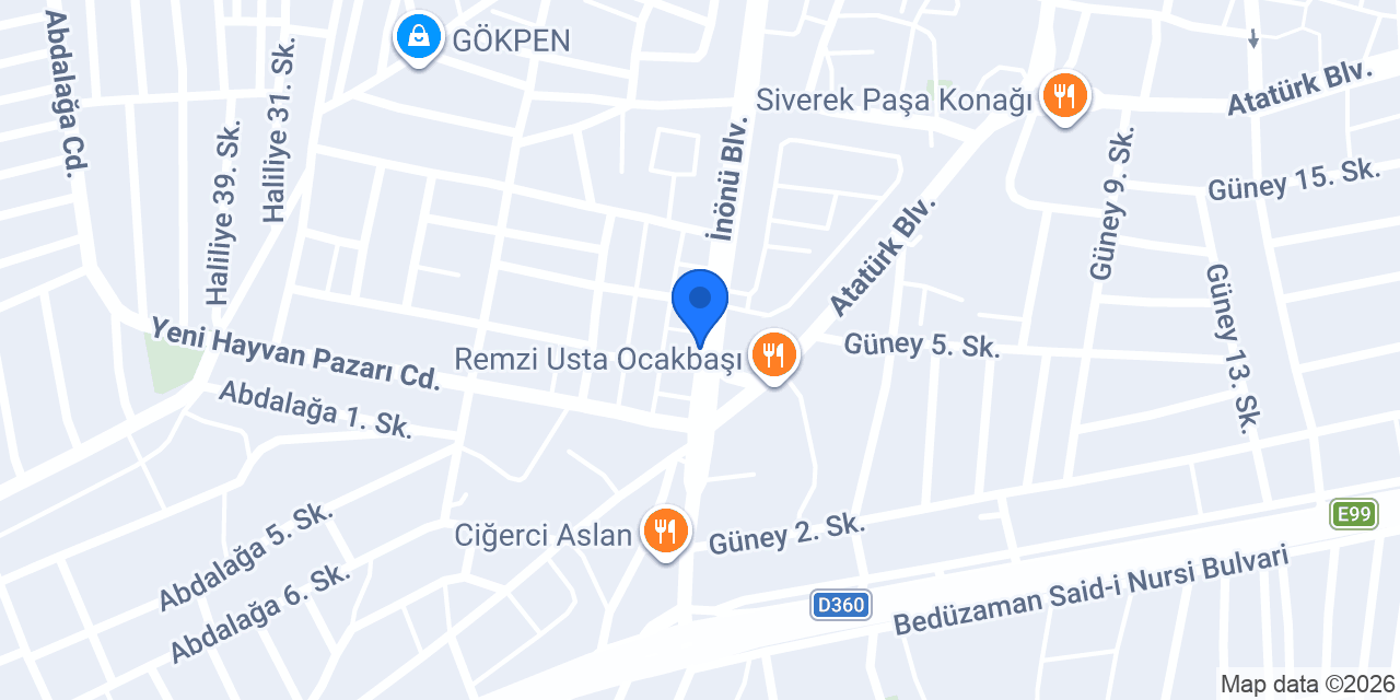 Dünyadönersiverek konumu