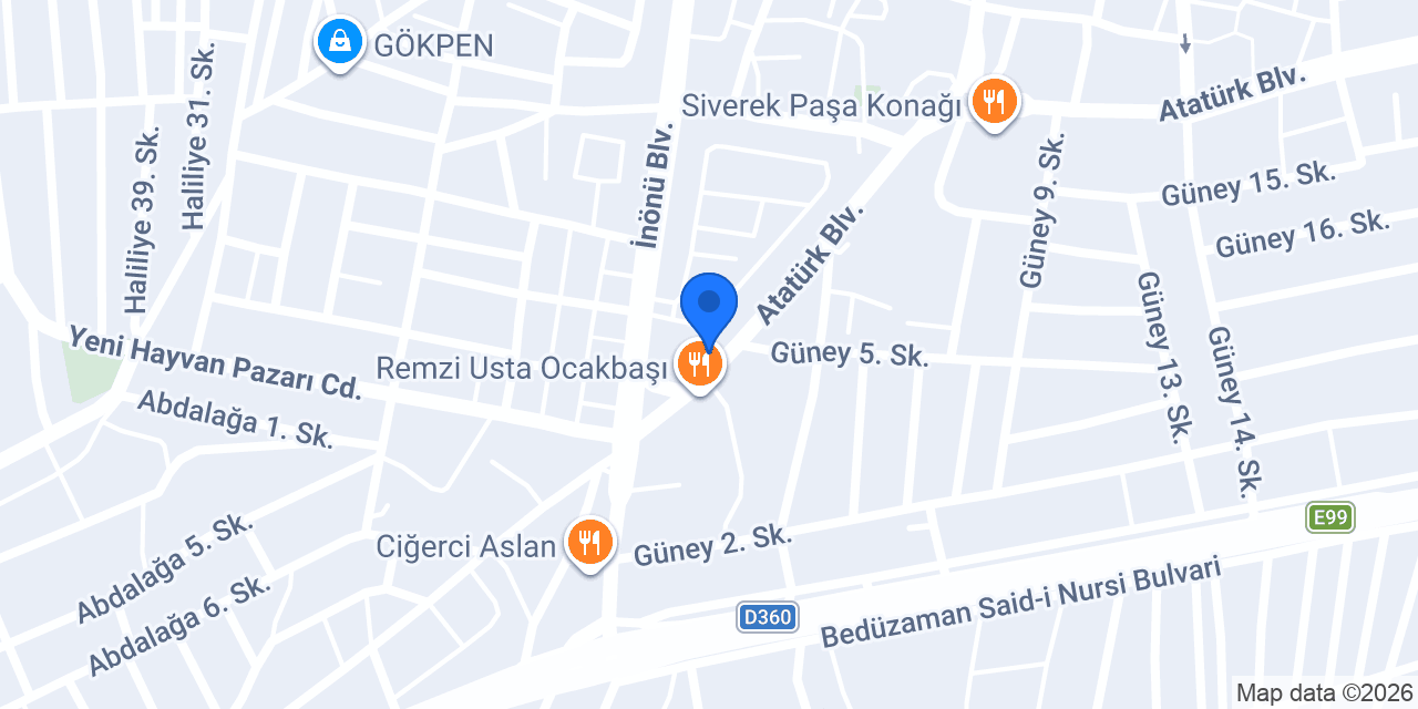Çiğköftem Atatürk Caddesi konumu