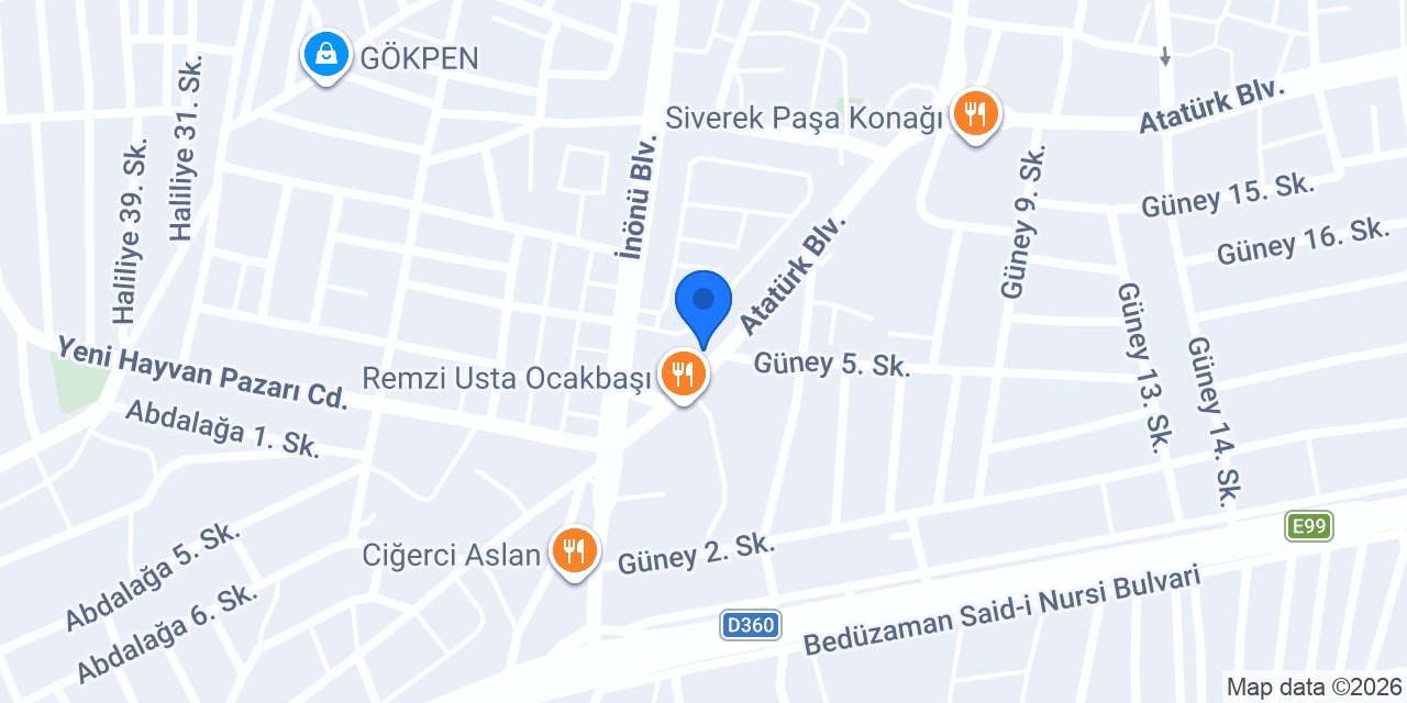 Hercan Sigorta Siverek Şubesi konumu