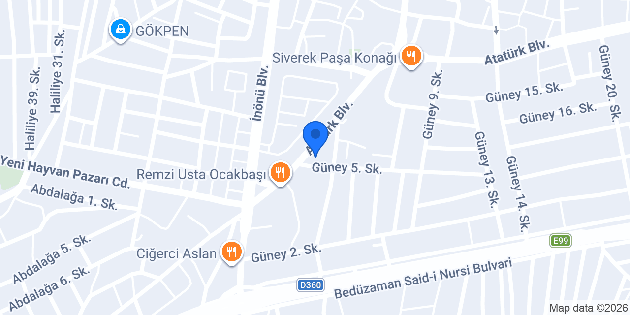 Siverek Jeneratör konumu
