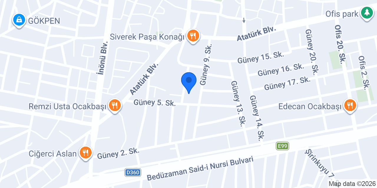 PARLAK HUKUK BÜROSU - AV. SÜLEYMAN PARLAK konumu