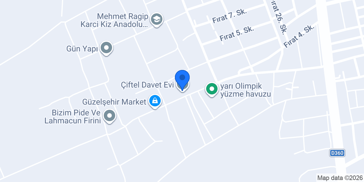 Çiftel Davet Evi konumu