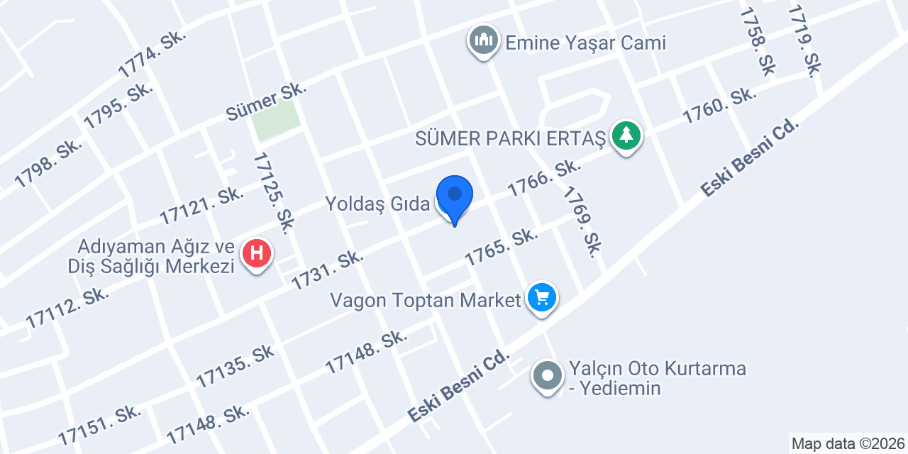 Yoldaş Gıda konumu