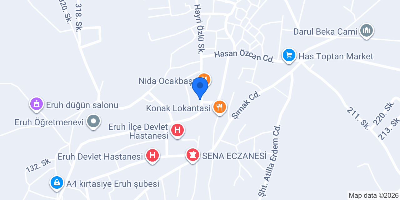 ÖZEL ERUH GÜNDÜZ SÜRÜCÜ KURSU konumu