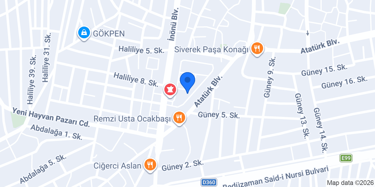 Siverek Taşımacılık konumu