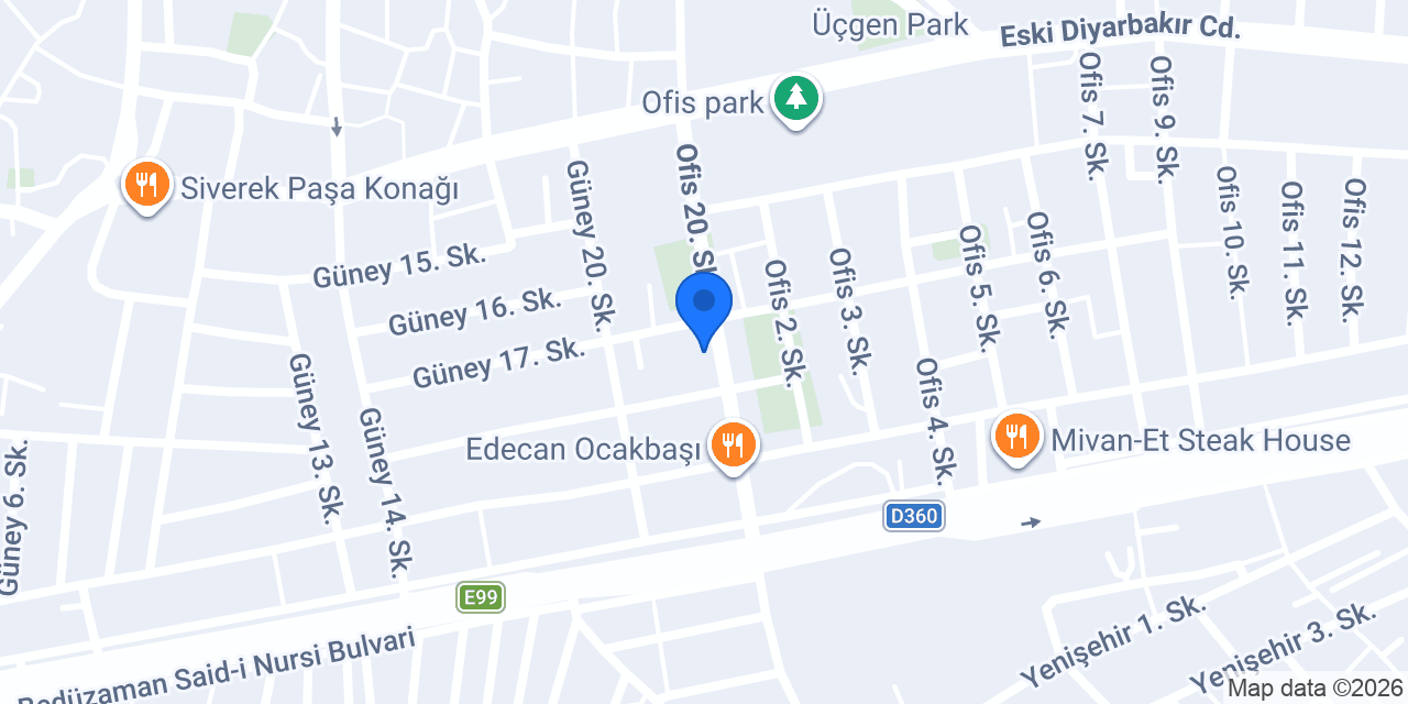 Uzman Sürücü Kursu konumu