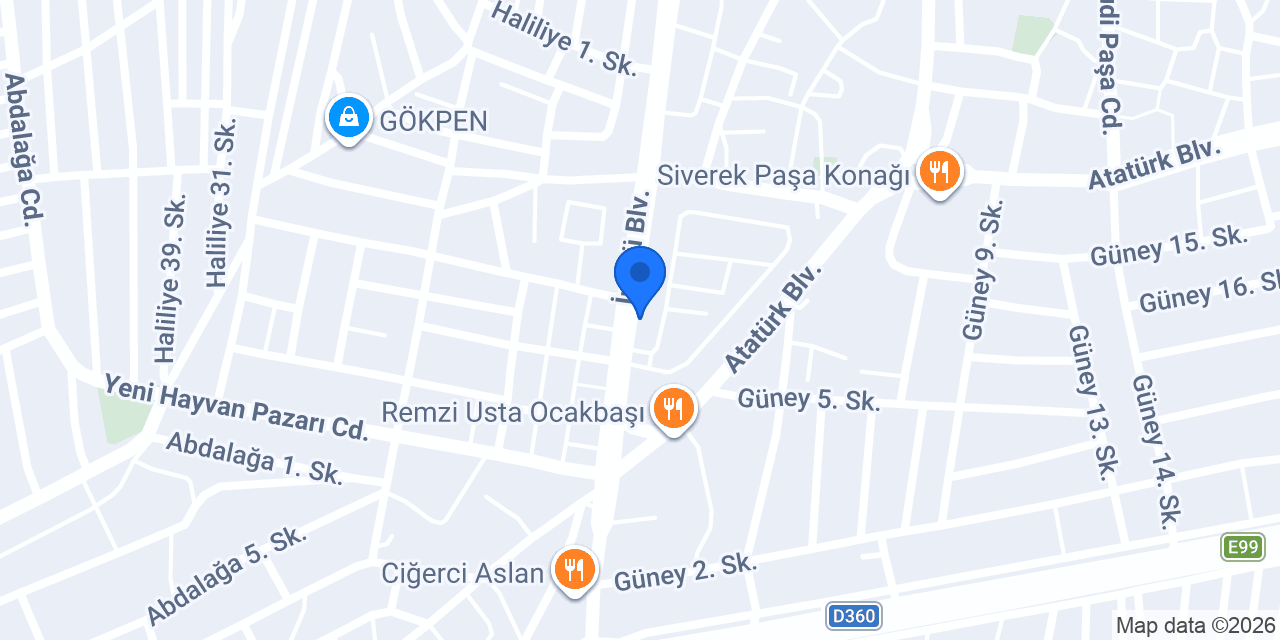 Ömer Çalan Oto Lastik konumu