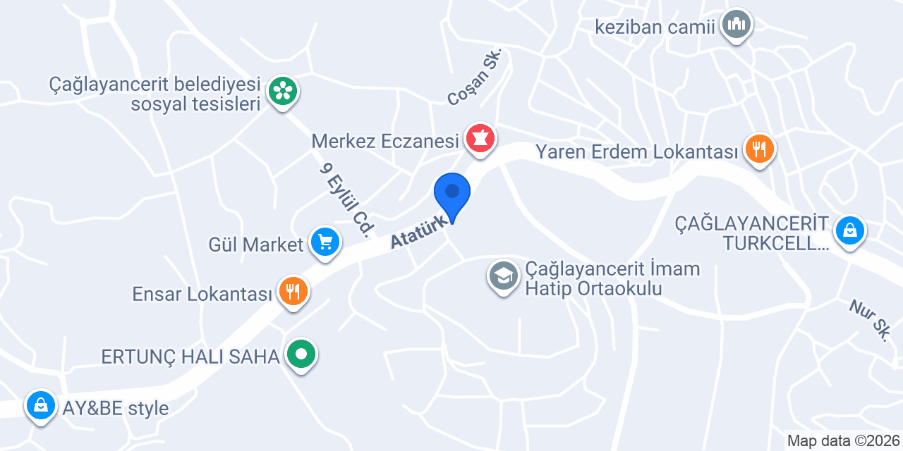 Çağlıyancerit Noterliği konumu