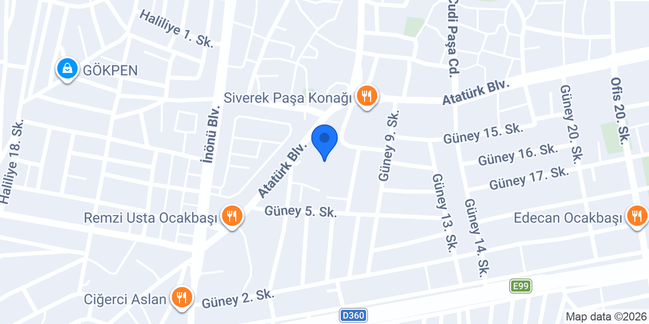 Siverek Adliyesi konumu