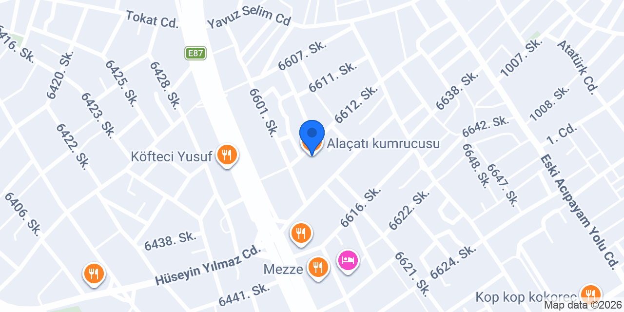 Alaçatı kumrucusu konumu