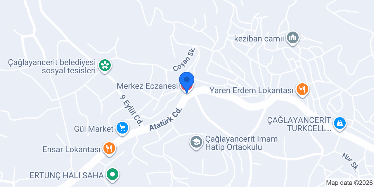 Merkez Eczanesi konumu