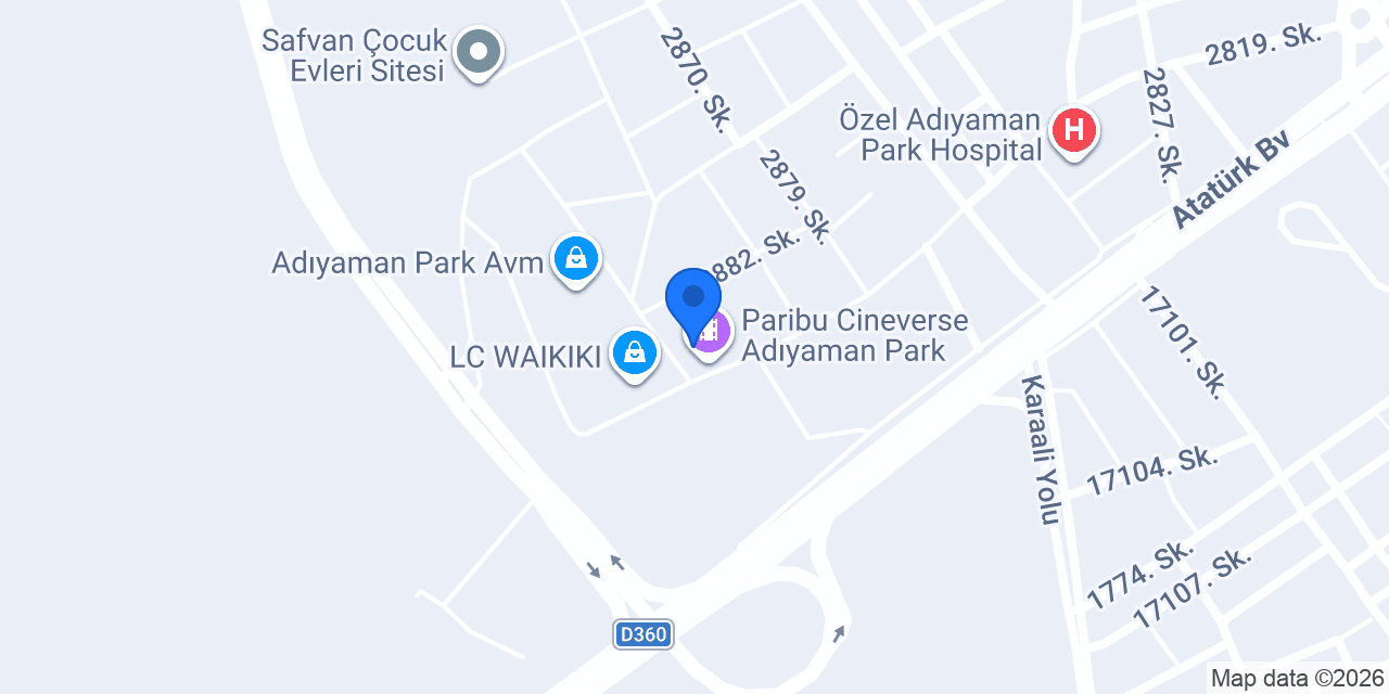 ebebek Adıyaman Park AVM konumu