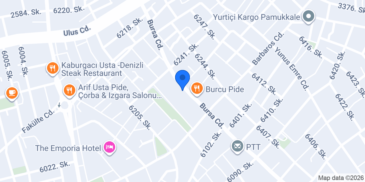 Çamlıca Eczanesi Denizli konumu