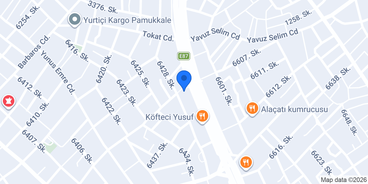 Gülzey Mobilya Alfemo Denizli konumu