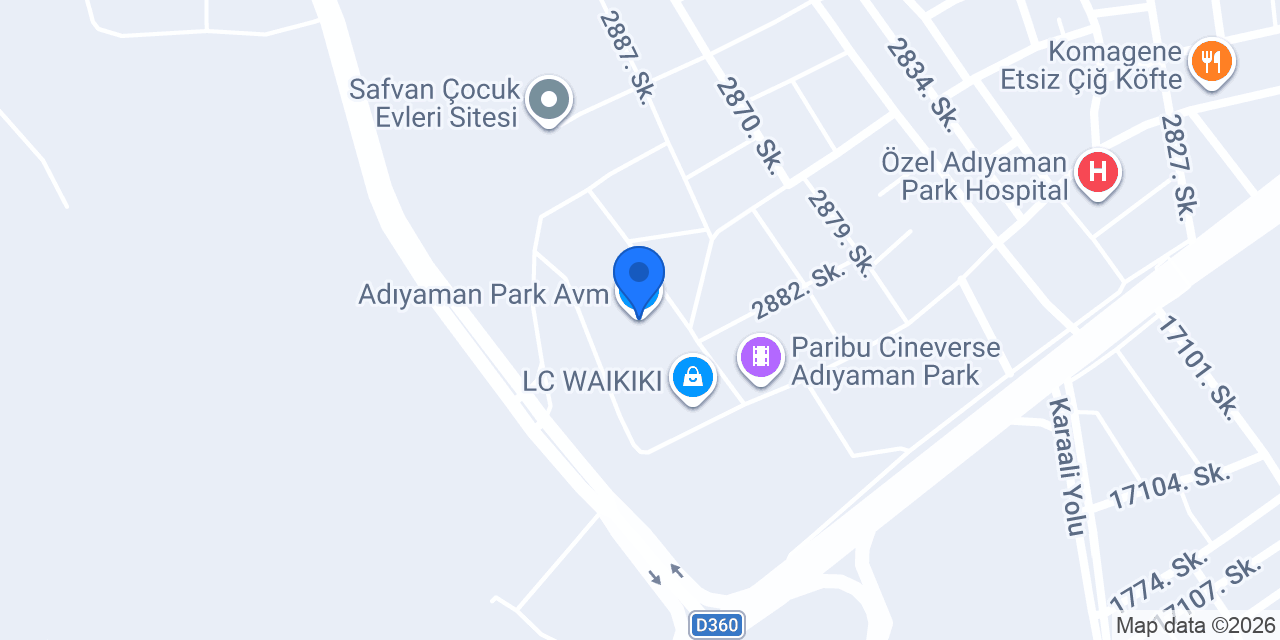 Adıyaman Park Avm konumu