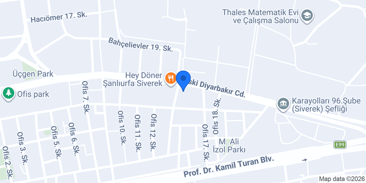 Cheffy cafe siverek konumu