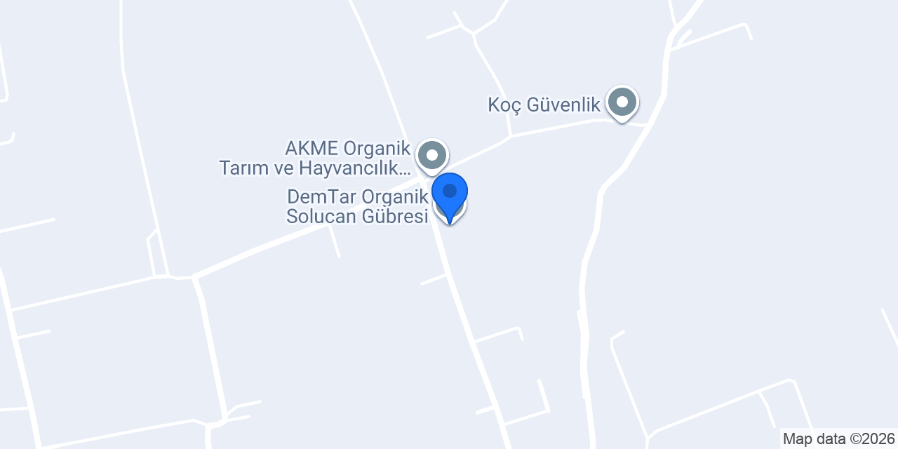 DemTar Organik Solucan Gübresi konumu