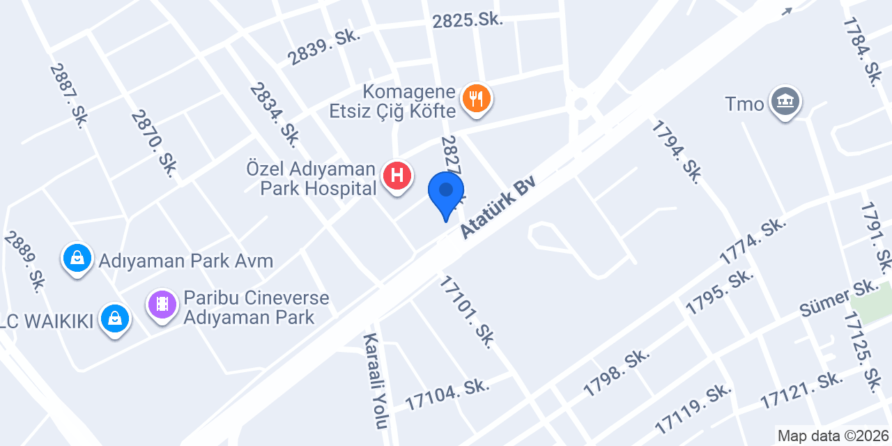 Ergül Mobilya Adıyaman konumu