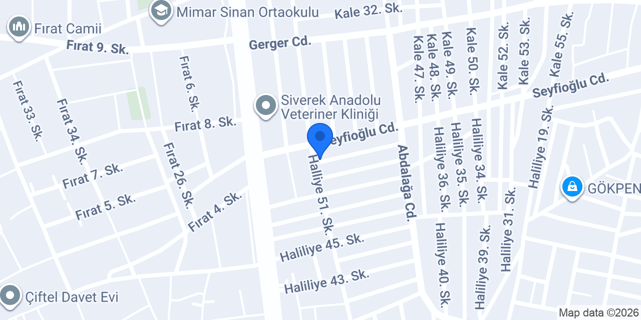 Siverek İlçe Otogar Taksi Durağı konumu