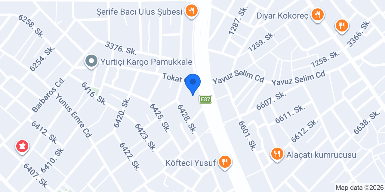 İder Mobilya Denizli konumu
